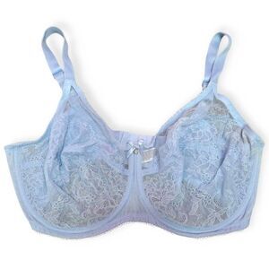 Wacoal Women's Plus Size Retro Chic Full Figure Underwire Bra Powder Blue 40DDD